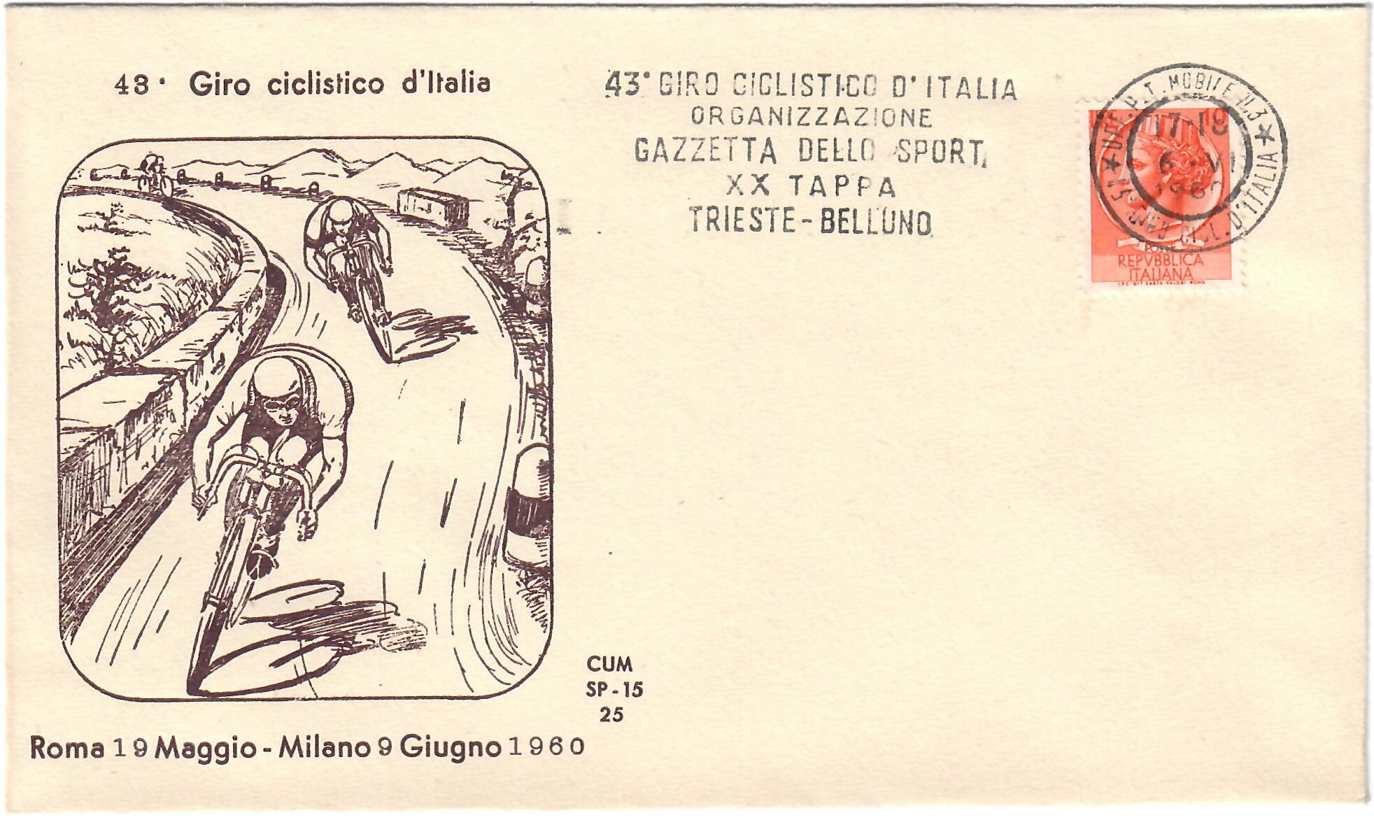 43° Giro d’Italia 1960 Mezzo Secolo di Repubblica