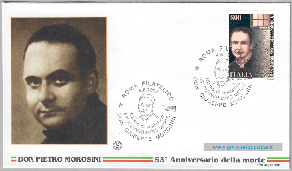 800 lire Don Giuseppe Morosini Mezzo Secolo di Repubblica